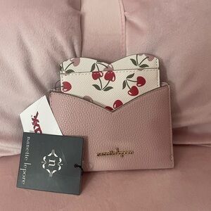Nanette Lepore Cherry Print Pink Card Holder